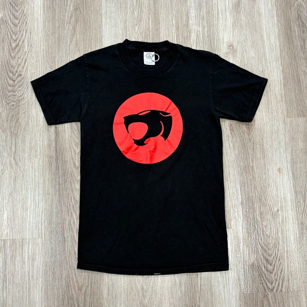 Vintage 1999 Thundercats TV Show Promo Tee T-Shirt Men's Size Small Black Red